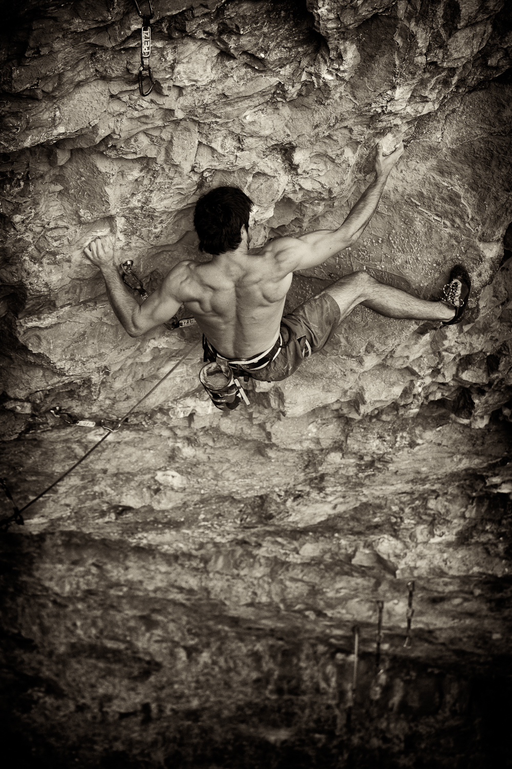 Keller Rinaudo- Climbing- Rifle- Black & White